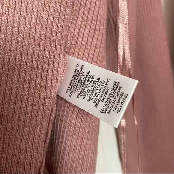 Moon & Madison Pink Tie Front Knit Cardigan and Tank Top - Picture 8 of 9